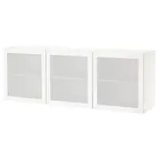 BESTÅ wall-mounted cabinet combination, white/Mörtviken white, 180x42x64 cm
