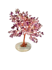 Crystal Chips Tree With Agate Slice Base Amethyst Ornaments Money Tree