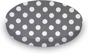 SheetWorld Round Crib Sheets - Polka Dots Grey - Made In USA
