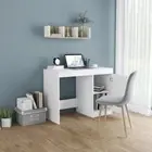 Writing Desk With Storage Cabinet White Modern Style Workstation Computer Table