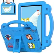 Kids Case for TCL Tab 8 LE Tablet 2023 Released, Full Body Protective Light Weight EVA, Folding Handle Stand Shoulder Strap for TCL Tab 8 LE (Model: 9137W)/ TCL Tab 8 (Model: 9132X), LightBlue