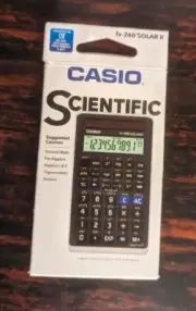 Casio Compact FX 260 SOLAR II Scientific Calculator Pre & Algebra 1 &2 Trig New