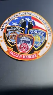 Fallen Heroes September 11, 2001 World Trade Center Embroidered Patch Large 12"