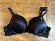 City Chic Smooth Pure Black Size 40B Katia Push Up Padded Underwire Bra NWT