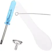 VANZACK 1 Set Mini Funnel Filling Kit for Cremation Jewelry Stainless Steel Durable Set with Screwdriver Funnel Storage Bag for Urn Pendant Necklace Ashes