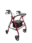 iLIVING ILG800R Burgundy Rollator Walker Heavy Duty, Adjustable Easy Fold design