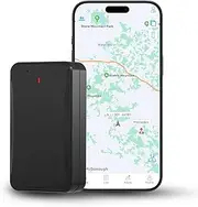 LNCOON Car GPS Tracker, 10000mAh Large Battery Waterproof, Real-Time Tracking Anti-Theft Alarm Notifications Built-in Magnet Via Mobile App, for Cars Trucks- LL301