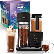 Sunbeam 3-in-1 Frappe Iced and Hot Coffee Maker with Blender | Single Serve, with Reusable Filter, Scoop, 625mL Tumbler Set, Coffee Drink Recipes, Black SDP2000BK