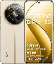 [realme] 12 Pro+ 5G Mobile Phone Android 8GB RAM 256GB ROM, 6.7 Inch Smartphone, 64MP Camera, Qualcomm Snapdragon 7s Gen 2 5G, AMOLED Curved Screen 120Hz, Navigator Beige, Without Adapter