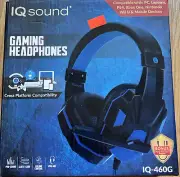 IQ Sound IQ-460G Gaming Headset - Stereo Mini-phone 3.5mm Wired. Condition New.