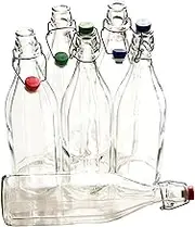 Bormioli Rocco Oxford Clear Wine Water Table Serving Swing Top Bottle - 1000ml - Pack of 6