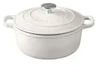 Edging Casting Enameled Cast Iron 5.5Qt Dutch Oven W/Lid& Dual Handles White