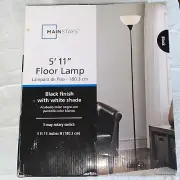Mainstays Floor lamp 5’11 108.3cm 3way Rotary Switch Color Black