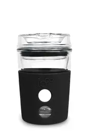 IOco 4oz Piccolo Reusable Glass Coffee Travel Cup - Black