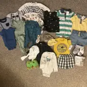 Carters 0-3 month baby boy clothing bundle NEW and used