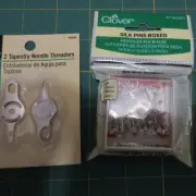 New Clover Silk Pins-100/Pkg boxed & New Dritz 2 Tapestry Needle Threaders