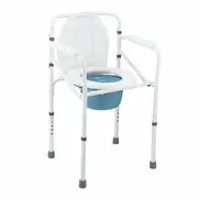 Commode Shower Chair 3 In 1 Toilet Seat Wheelchair Bathroom Bedside Adjustable Seating Folding With Arms