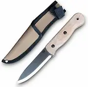 Wilora Bushcraft Knife – Nordic Fixed Blade with Wood Handle & Nylon Sheath – Outdoor Knife for Camping, Survival, Hunting & Field Use – High Carbon Stainless Steel Blade