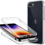 Case for iPhone SE 2020 / iPhone 7 / iPhone 8 Mobile Phone Case 360 Degrees Transparent Full Protection Scratch-Resistant Thin Transparent Case Silicone Protective Case Hard PC Back + Soft TPU Front