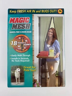 Magic Mesh Hands-On Screen Door NEW & IMPROVED STRONGER MAGNETS NEW 4A