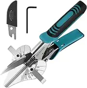 O’Shine Ratchet Miter Shears for Angular Cutting Molding Crafting Wood, Quarter Round Cutting Tool, 45-135 Degree Multi Angle PVC Miter Shear Trim Cutter Hand Tool, an Extra Blade & Hex Key Included