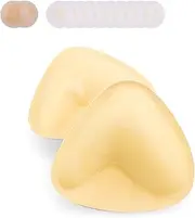 [MiniMunch] Ultra Push Up Sticky Bra Pads | Double Sided Adhesive Silicone Cups for Backless Dresses Swimsuits | Reusable Invisible Lift Support (B cup, Beige), Light Skin Tone