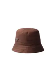 Prada Triangle-Logo Bucket Hat XL,M Black