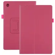 For Samsung Galaxy Tab A8 10.5in (2021) Case, Lychee Texture PU Leather Cover, Rose Red