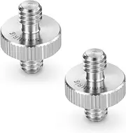 SMALLRIG Male Camera 1/4" Screw Tripod Screw Double Head Stud for Camera Cage Monitor LED Microphone, Pack of 2-828