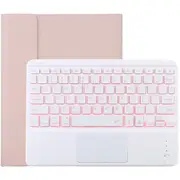 Bluetooth Tablet Case For Ipad 10.2 / Ipad Air 2019 With Touch Pad & Backlight & Pen Holder Detachable Pink Laptop Cases & Bags