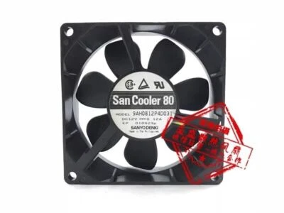 Sanyo 9AH0812P4D031 8025 DC12V 0.12A 8CM 3-Wire Cooling Fan