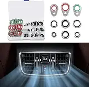 Jsorum 60PCS AC O Ring Kit, AC Seal Kit, A/C System Compressor Gasket Seals Air Conditioning Compressor Port Seal Washer Kit, Car Accessories Gasket Seal Assortment Kit Universal for Most Cars