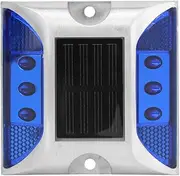Solar Driveway Lights, Solar Powered Ground Marker Lights, Solar Deck Lights, Waterproof Outdoor Driveway Road Highway Spike Lamp, Outdoor Driveway Road Stud Lamp (Blue)