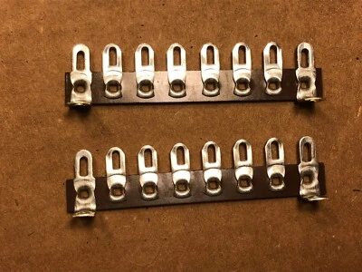 Lot of 2 New 8-Lug Phenolic Terminal Strips with Solder Lugs for Tube Amplifiers