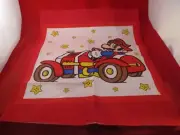 Super Mario Bros. in Car Nintendo NES Era Fabric Cloth Handkerchief Like Square