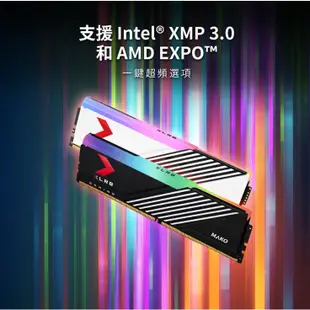 PNY MAKO RGB DDR5 6000 32GB(16Gx2) 桌上型電競記憶體 /白