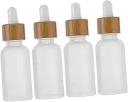 4Pcs Glass Dropper Bottles with Lid Frosted Finish Essential Oil Subpackaging Containers Lightweight Travel Storage for Liquids for Perfumes and Serums