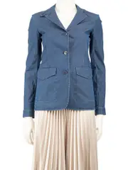 Blue Lightweight Denim Tailored Blazer