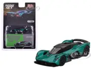 ASTON MARTIN VALKYRIE RACING GREEN 1/64 DIECAST MODEL CAR BY MINI GT MGT00600