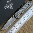 Military Titanium Handle Damascus Steel Blade Pocket Folding Knife Collection US