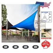 8' Blue Triangle Shade Sail - 95% UV Blockage, Perfect for Outdoors