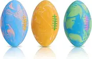 Dog Squeaky Ball Toys, Interactive Pet Balls for Fetch Play, Latex Rubber Football Toy for Medium Large Breed Dogs