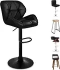 Bar Stool 2Pcs Adjustable Kitchen Stools Willa Swivel Counter Barstools Black Di