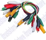10 PC Electrical Jumper Jump Alligator Clip Set Alligater Test Leads Probe Wires