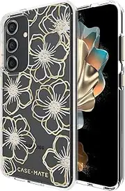 [Case-Mate] Samsung Galaxy S24 Case [6.2"] [12ft Drop Protection] [Wireless Charging] Floral Gems Phone Case for Samsung Galaxy S24 - Cute Bling Sparkle Cover w/Anti-Scratch Tech, Shockproof, Slim Fit