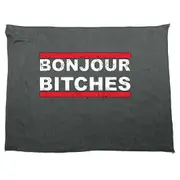 Bonjour B!Tches - Funny Novelty Soft Sport Microfiber Towel