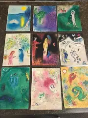 Marc Chagall " Daphnis and Chloe " 42 Vintage Lithograph Antique Book Prints