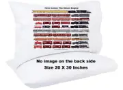 Here Comes The Steam Engine 20"x30" Pillowcase by Andy Fletcher
