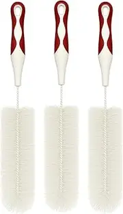 Bottle Brush 3 Pack Long Handle Soft Nylon Bristle Cleaning Tool for Bottles Jars Glass Baby Items