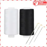 All Purpose Thread Polyester 400 Yards (1 White 1 Black)